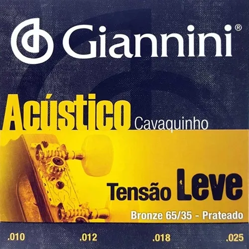 Encordoamento para Cavaquinho Giannini Acústico Leve GESCLA (.010-.025)
