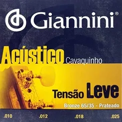 Encordoamento para Cavaquinho Giannini Acústico Leve GESCLA (.010-.025)