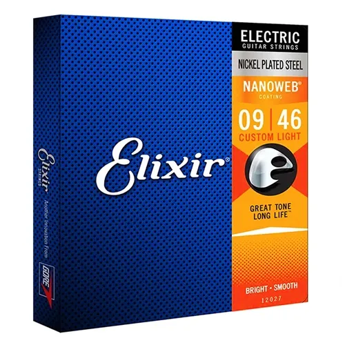 Encordoamento para Guitarra Elixir (.009-.046) Custom Light 12027