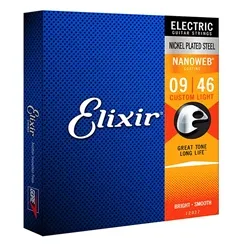 Encordoamento para Guitarra Elixir (.009-.046) Custom Light 12027