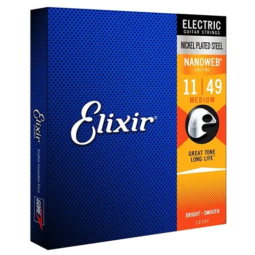 Encordoamento para Guitarra Elixir (.011-.049) Medium 12102