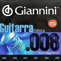 Encordoamento para Guitarra Giannini (.008-.038) GEEGST8