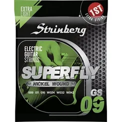 Encordoamento para Guitarra Strinberg GS-09 (.009-.042) com Mi (E) Extra