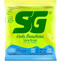 Encordoamento para Viola Caipira SG Tensão Leve Cebolão Mi 6702