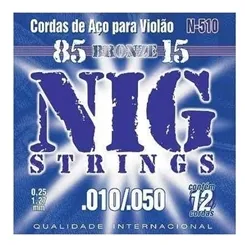 Encordoamento para Violão 12 Cordas NIG N-510 (.010-.050) Bronze