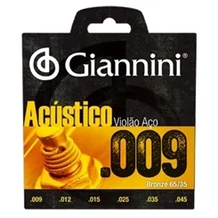 Encordoamento para Violão Aço Giannini Acústico (.009-.045) GESWAL