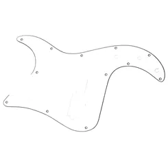 Escudo Para Contra-Baixo Dolphin Precision Bass Branco 3 Camadas