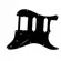 Escudo para Guitarra Dolphin Preto 2 Singles 1 Humbucker 2352 1 Camada