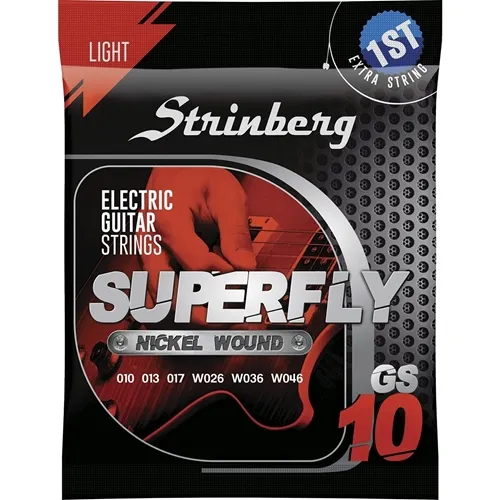 Encordoamento para Guitarra Strinberg GS-10 (.010-.046) com Mi (E) Extra