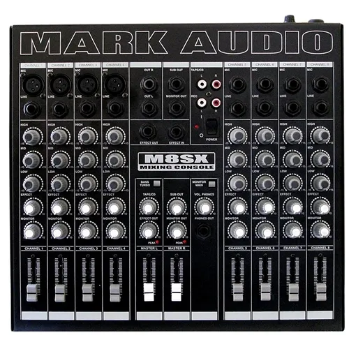 Mesa de Som 8 Canais Mark Audio M8SX