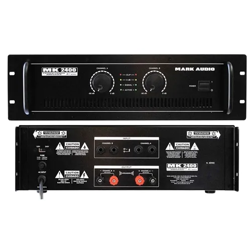 Amplificador de Potência Mark Audio MK2400 400W RMS