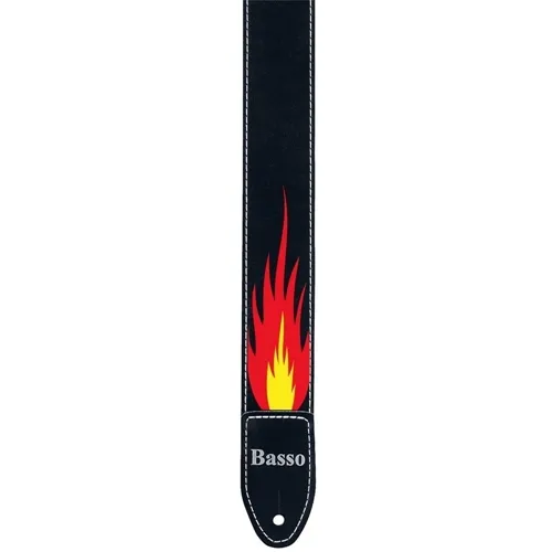 Correia para Violão/ Guitarra/ Baixo Basso SF 66 Fogo Vermelho