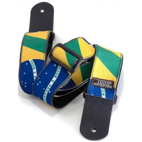 Correia para Violão/ Guitarra/ Contra-Baixo Ibox CP04 Print Bandeira Brasil