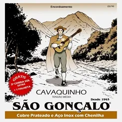 Encordoamento para Cavaquinho São Gonçalo Cobre Prateado com Chenilha