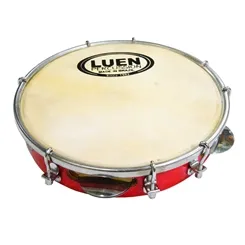 Pandeiro 8" Luen Fórmica Pratinela Inox Tarraxas Simples 40049