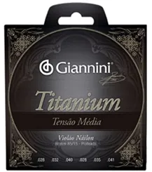 Encordoamento para Violão Nylon Giannini Titanium Tensão Média GENWTM