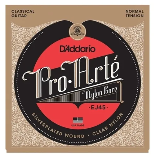 Encordoamento para Violão Nylon D'Addario EJ45 Arte Normal