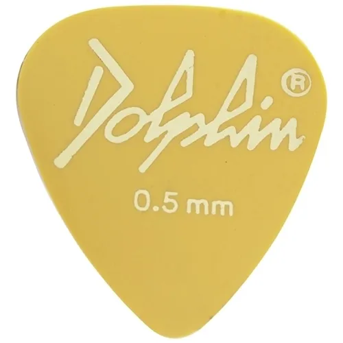 Palheta Dolphin Tradicional PVC Fina .50mm Amarela