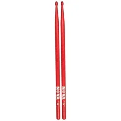 Baqueta para Bateria Nova by Vic Firth 5A Vermelha Ponta Madeira (Par)