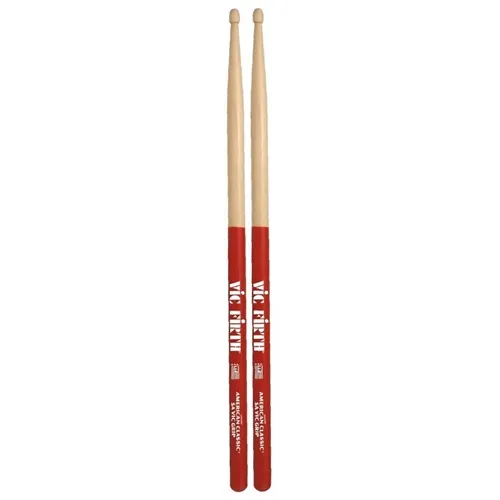 Baqueta para Bateria Vic Firth 5A Ponta Madeira com Vic Grip