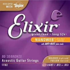 Encordoamento para Violão Aço Elixir (.013-.053) HD Light 80/20 11182