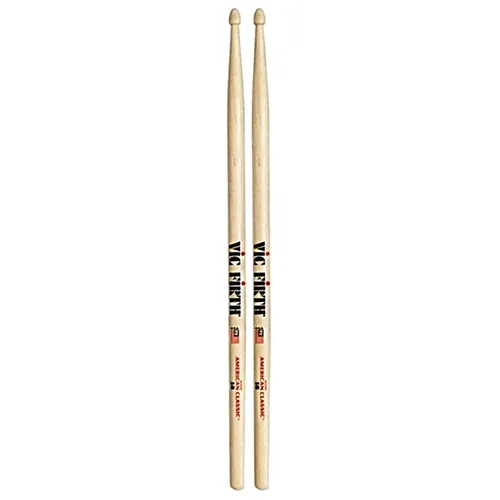 Baqueta para Bateria Vic Firth 5B Ponta Madeira (Par)
