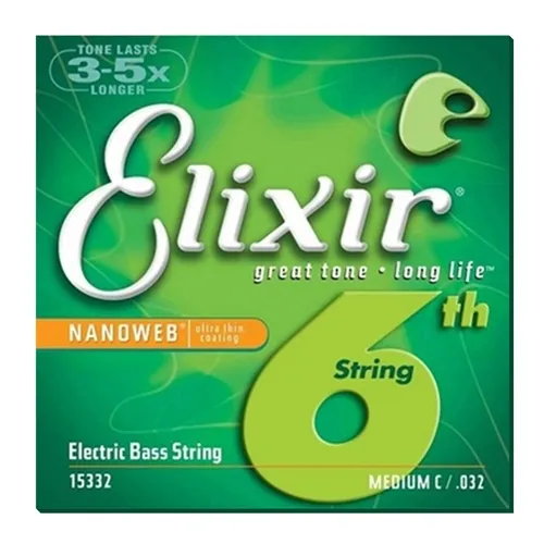 Corda Avulsa 6ª Dó para Contra-Baixo Elixir .032 Medium