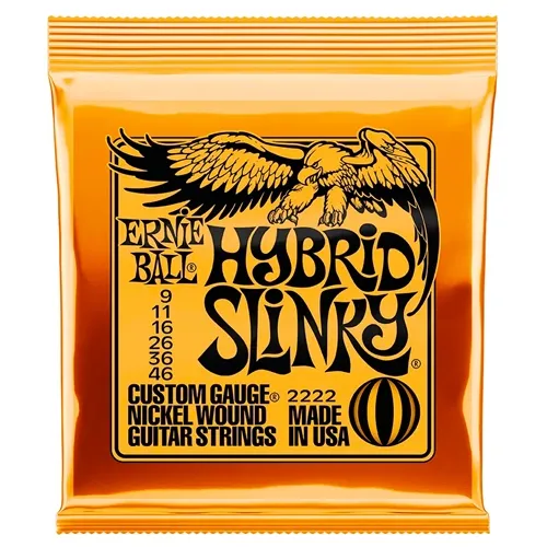 Encordoamento para Guitarra Ernie Ball Hybrid Slinky 2222 (.009-.046)