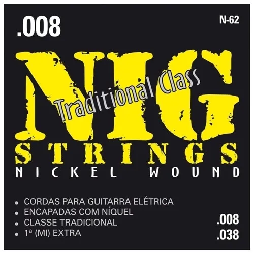 Encordoamento para Guitarra NIG N-62 (.008-.038)