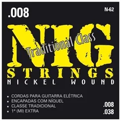 Encordoamento para Guitarra NIG N-62 (.008-.038)