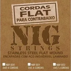 Encordoamento para Contra-Baixo 4 Cordas Fretless NIG NBF-800 (.040-.095)