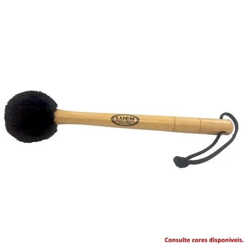 Baqueta para Bombo Luen 14009 Pelúcia Cabo Curto (Unitário)