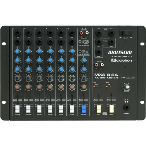 Mesa de Som 8 Canais Wattsom MXS-8 SA