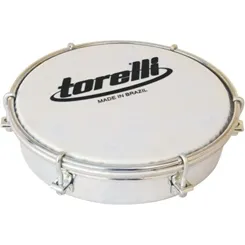 Tamborim 6" Torelli TT-414 Aço Cromado 6 Afinações Pele Leitosa