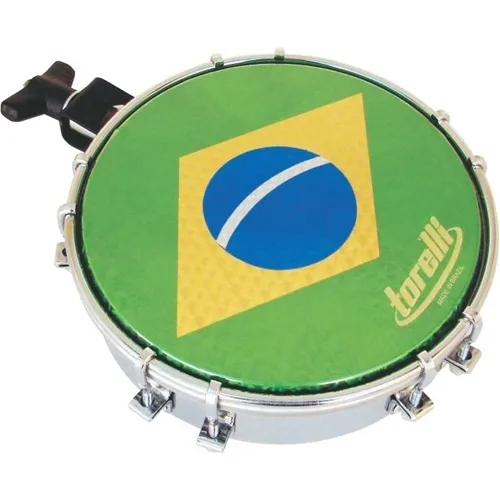 Tamborim 6" Torelli TT-413 Aço Cromado com Clamp Pele Brasil