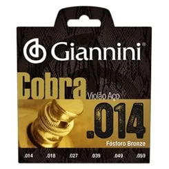 Encordoamento para Violão Aço Giannini Cobra Bronze Fosforoso (.014-.059) GEEFLSXF