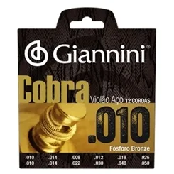 Encordoamento para Violão 12 Cordas Giannini Cobra (.010-.050) GEEF12MF