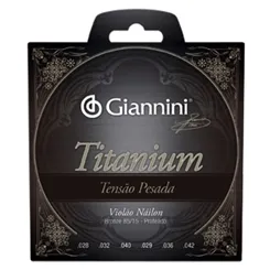Encordoamento para Violão Nylon Giannini Titanium Tensão Pesada GENWTA