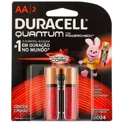 Pilha Pequena Duracell Quantum com 2