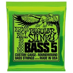 Encordoamento para Contra-Baixo 5 Cordas Ernie Ball Regular Slinky (.045-.130) 2836
