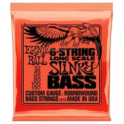 Encordoamento para Contra-Baixo 6 Cordas Ernie Ball Bass Slinky (.032-.130) 2838