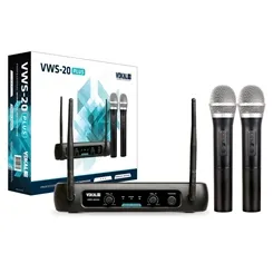 Microfone sem Fio (2 Mão) Vokal VWS20 Plus