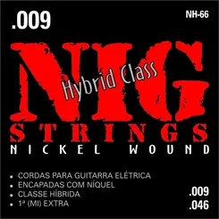 Encordoamento para Guitarra NIG NH-66 Híbrida (.009-.046)